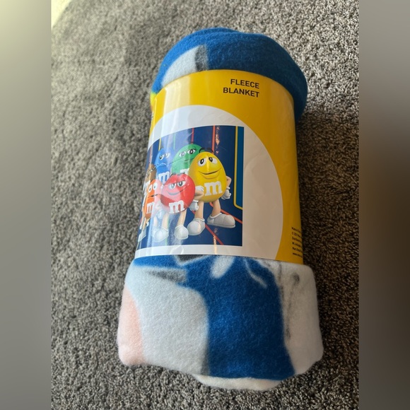 Brand New, Cute, Fun, and Soft M&M Fleece Blanket - Picture 4 of 5